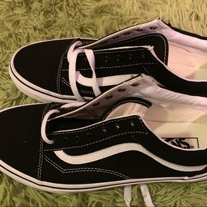 Brand new black and white vans